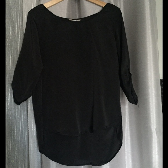 Fun & Flirt Black 3/4 Sleeve Blouse - Picture 1 of 4